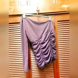 Kensie Gathered One Shouldered Top